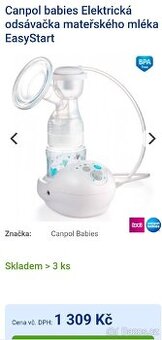 Odsavacka materskeho mleka