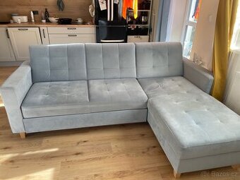 Rozkládací gauč s úložným prostorem