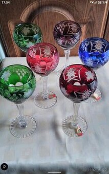 Broušené sklenice na víno