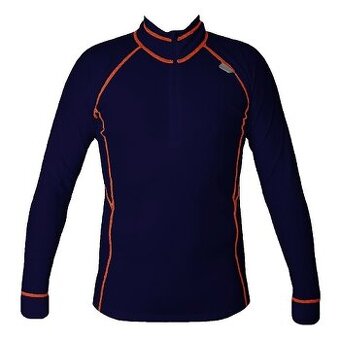 Termo triko dl. rukáv stojáček zip hladký úplet XL