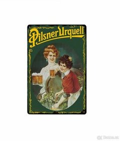 cedule plechová - Pilsner Urquell č. 8 (dobová reklama)
