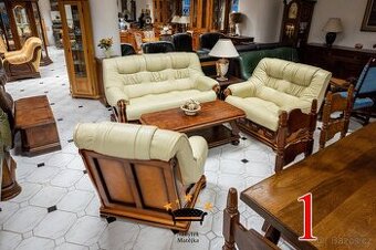 Sedací kožená souprava 321 - 311 - rohova - zaruka - 1