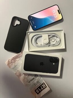 iPhone 16 Black 128GB zánovní se zárukou