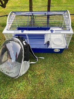 Klec pro králíka , transport batoh