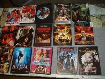 21 ks originál DVD filmy v plastu - viz foto