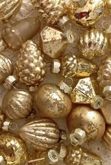 Set 10 vintage skleněných ozdob