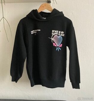 Dívčí mikina s kapucí Zara černá,vel.164