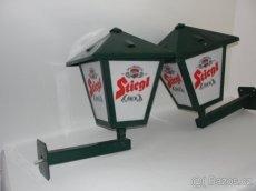 Velká lucerna, lampa, reklamní světlo na pivo Stiegl, Rakous