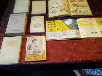stare ruske knihy-mapy-vazane detske casopisy