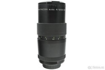 objektiv Pentacon 200mm f/4 MC pro závit M42 + adaptér