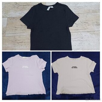 Dívčí triko, crop-top vel. 158/164