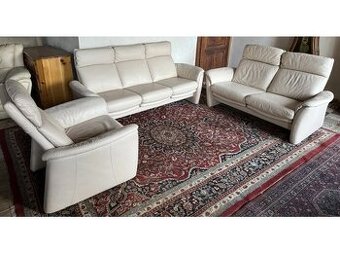 Luxusní kožená sedací souprava 3+2+1, 2883