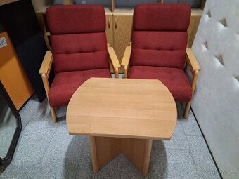 Sada - 2 křesla s konferenčním stolkem