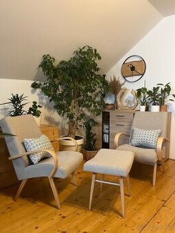 Křesla a taburet Ton Jaroslav Šmídek