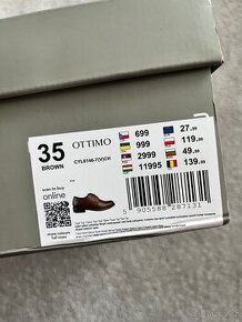 Společenské boty 35, hnědé