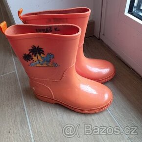 Oranžové gumáky holínky vel. 26'27