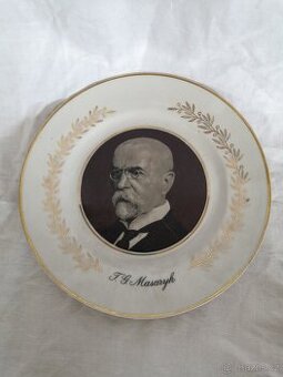 Nástěnný porcelánový talíř Masaryk