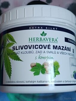 Slivovicové mazání s konopím HERBAVERA 500ml