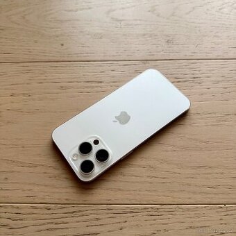 ZÁNOVNÍ APPLE IPHONE 15 PRO MAX 1TB,BÍLÝ TITAN,BATERIE 100%