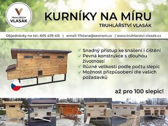 Kvalitní dřevěný kurník - výroba na míru