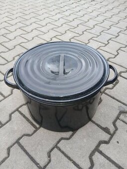 Smaltovaný hrnec s poklicí  40cm