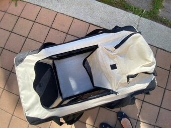 Skládací psí klec  M béžová