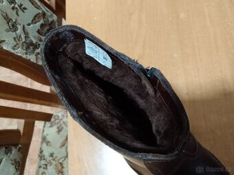 Zimní kožené boty, nové