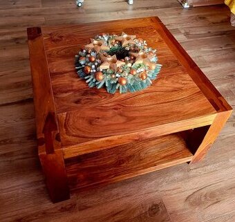 Masivní indický sheesham konferenční kávový stolek