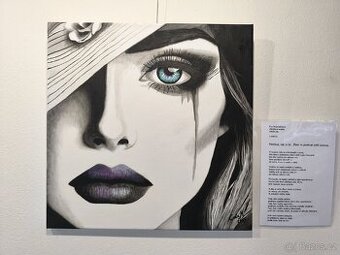 Ručně malovaný obraz ženy - 1