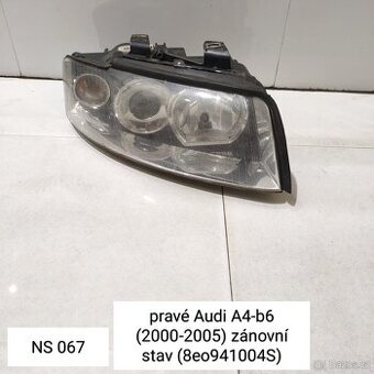 PRAVÉ SVĚTLO AUDI A4B6  originální  KOD: 8E09410004S model 2