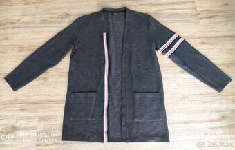 PÁNSKÝ SVETR ZARA ŠEDÝ BEZ ZAPÍNÁNÍ VELIKOST XL