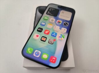 apple iphone 15 PRO 128gb Black Titanium 100% Batéria