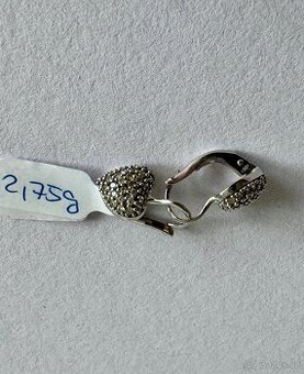 Zlaté náušnice 14K, 2,75 g, bílé zlato