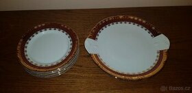 Porcelán motiv červenozlatý lem Constance THUN