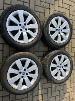 4x litá kola FIAT 4x98 R16, letní pneu 80%