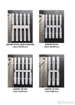 Hmoždinka univerzální 8,10,12mm - plato
