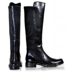 Černé kožené kozačky vel: 41 zn: CAPRICE