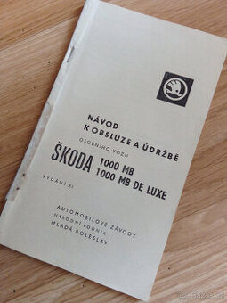 Návod k obsluze a udržbě Škoda 1000MB