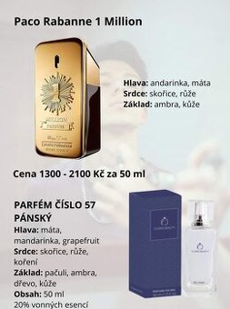 Parfém č. 57 ( inspirace Paco Rabanne - 1 Million ) - 1