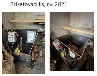 Briketovací lis, r. v. 2021 – plně automatický, výkon 25 kg/