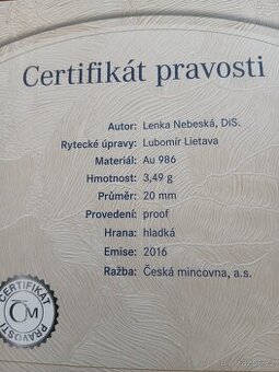 Investiční zlato,  zlatý dukát