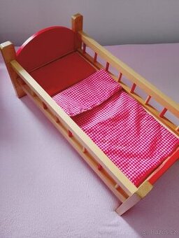 Postýlka pro panenky dřevěná