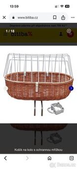 Košík na kolo, koloběžku pro psa