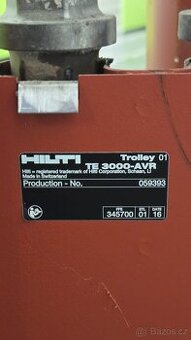 PROFI Hilti TE 3000-AVR + Vozík + Sekáče (Top Stav)