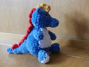 Drak, dráček, háčkovaný, plyšový - 1