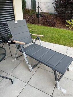 Skládací zahradní lehátka šedé 2ks