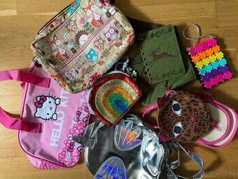 Kabelka duha batoh stříbrný kočka jelen