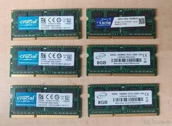 Prodám RAM DDR3 8GB 1600MHz do notebooku