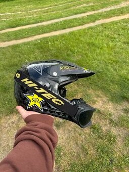 Motokrosová helma ROCKSTAR + brýle HI-TEC velikost L