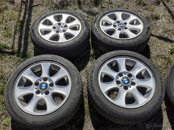alu disky BMW 5x120 r16, zimní pneu 195/55/16 6-7mm